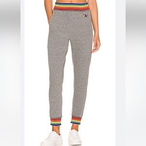 Aviator Nation Rainbow Rib sweatpants.